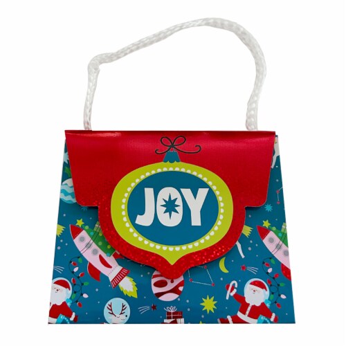 Holiday Home Joy Candy Purse Christmas Gift Box Perspective: front