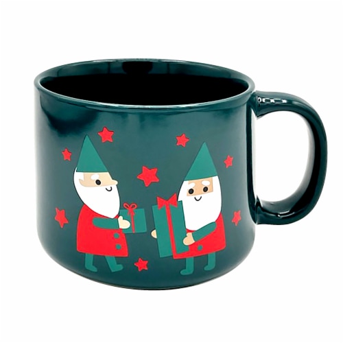 Holiday Home Ceramic Novelty Gnomes Mug Perspective: front