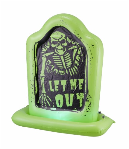 Holiday Home LED Inflatable Tombstone - Green Perspective: front