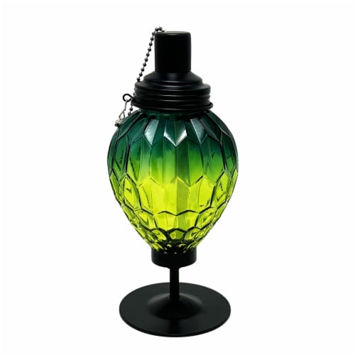 HD Designs Outdoors Oil Torch - Green / Yellow Perspective: front