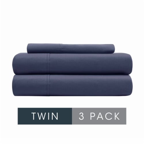 HD Designs 300 Thread Count Sheet Set Twin - 3 Pack Dark Blue Perspective: front