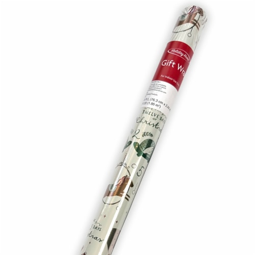 Holiday Home 30" Twelve Days Christmas Gift Wrap, 20 sq ft Kroger