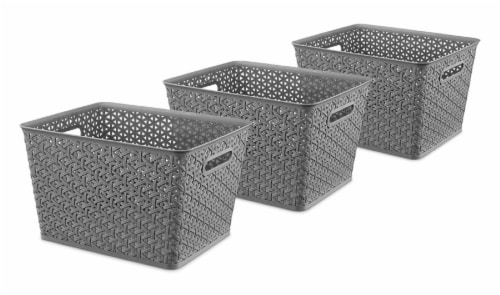 Everyday Living Resin Form Totes - Gray Perspective: front