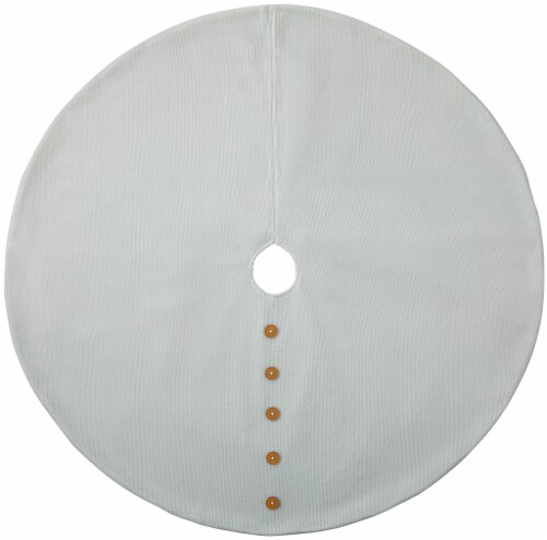 Holiday Home 48" Knit Christmas Tree Skirt Holiday Decor - Grey Perspective: front