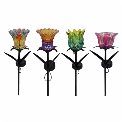 HD Designs Outdoors Solar Flower - Assorted Perspective: front