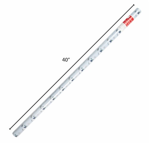 Holiday Home® 40 In x 9 Ft Alpine Skier Gift Wrap Roll Perspective: front