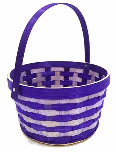 Holiday Home Easter Basket Two Tone Bamboo - Purple Perspective: front