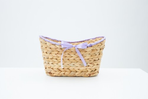 Holiday Home® Easter Woven Basket with Ribbon Perspective: front