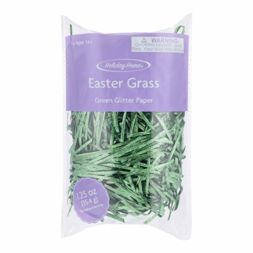 Holiday Home® Easter Paper Grass - Glitter Green Perspective: front
