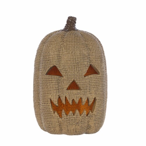 Holiday Home Burlap Pumpkin - Tan Perspective: front