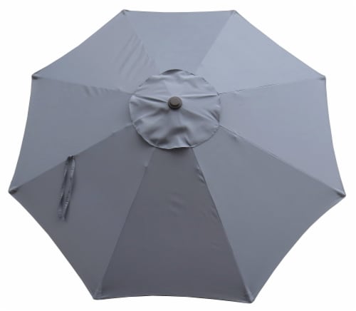 HD Designs Outdoors Market Umbrella - Dark Gray Perspective: front