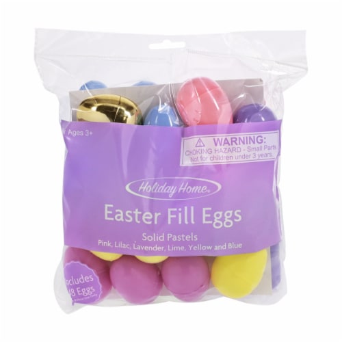 Holiday Home Solid Pastel Easter Fill Eggs Perspective: front