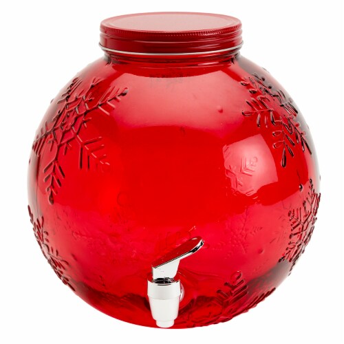 Holiday Home Holiday Snowflake Embossed Drink Dispenser Perspective: front