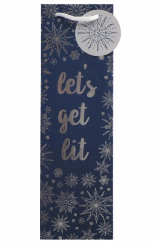Holiday Home Let's Get Lit Christmas Wine Bag Perspective: front