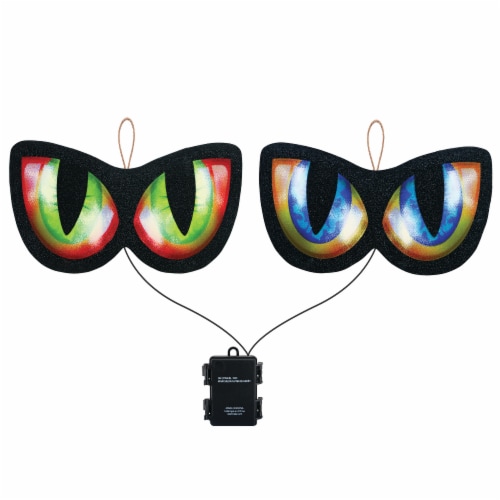Holiday Home Animated Lighted Cat Eyes Perspective: front