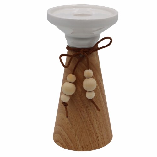 HD Designs Wooden Candle Holder Perspective: front