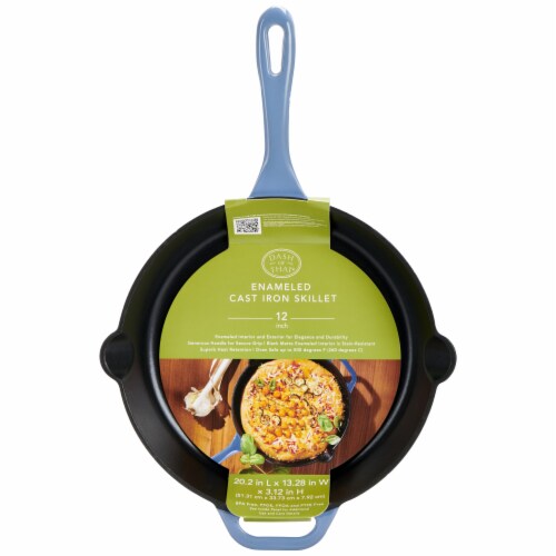 Dash of That Skillet Enameled Cast Iron - Blue Perspective: front