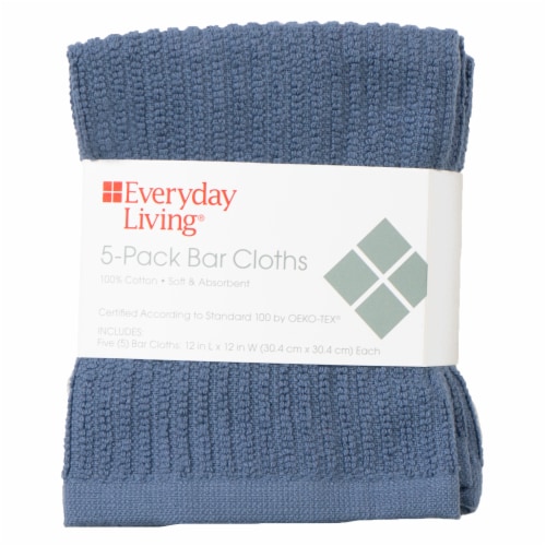 Everyday Living® Bar Cloths - Blue Perspective: front