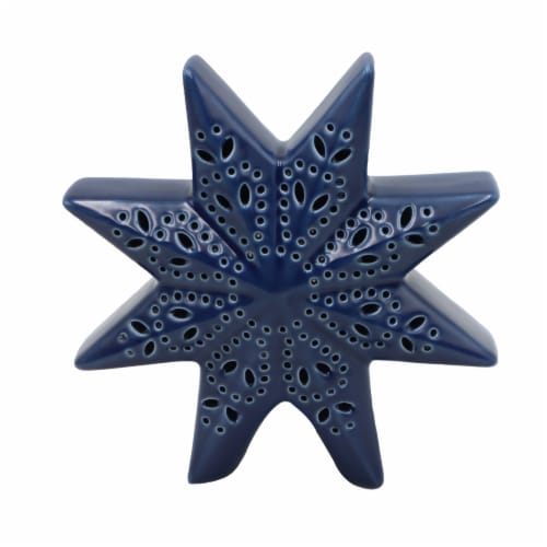 HH 6.3in LED Ceramic Snowflake Blue Perspective: front