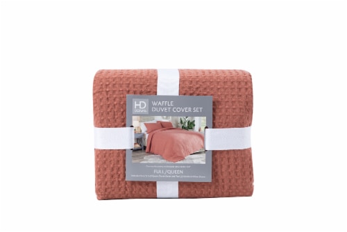HD Designs® Waffle Duvet Set - Pink Perspective: front