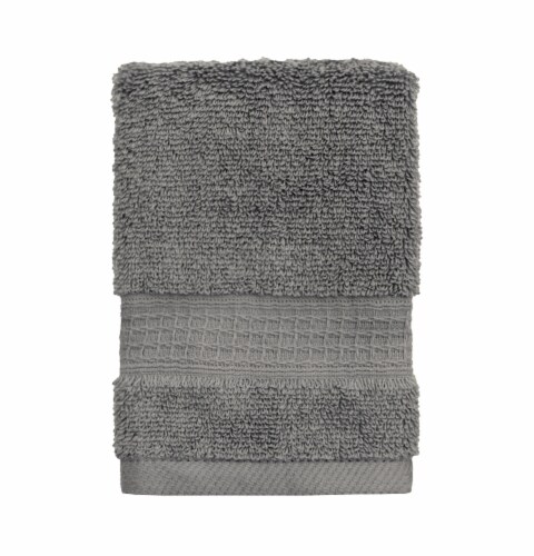 HD Signature Washcloth - Excalibur Grey Perspective: front