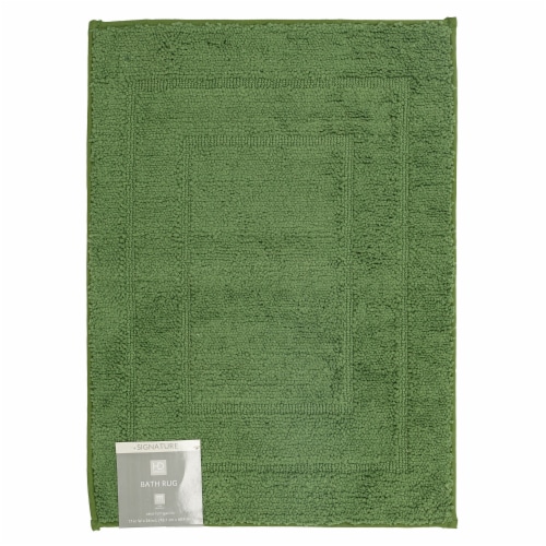 HD Designs Signature Bath Mat - Dark Green Perspective: front