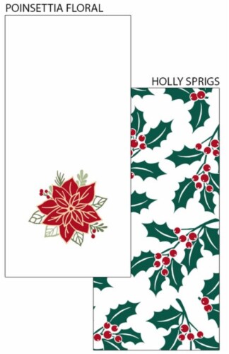 Holiday Home Poin/Holly Hand Towel Perspective: front