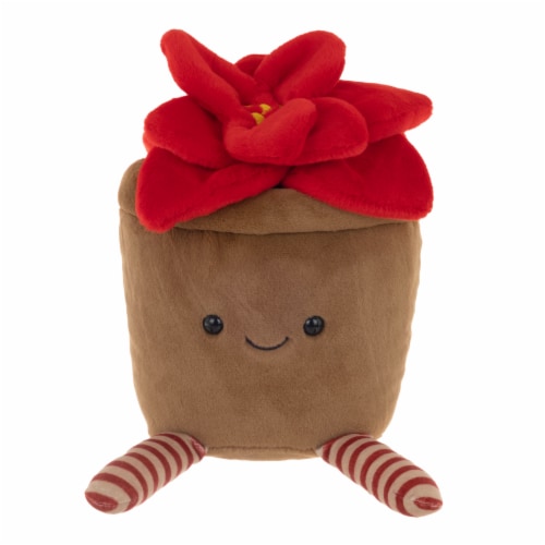 Holiday Home Poinsetta Character Plush Perspective: front