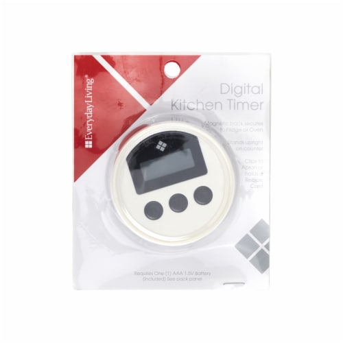 Kitcheniva Magnetic Digital Cooking Timer White, 1 Pcs - Kroger