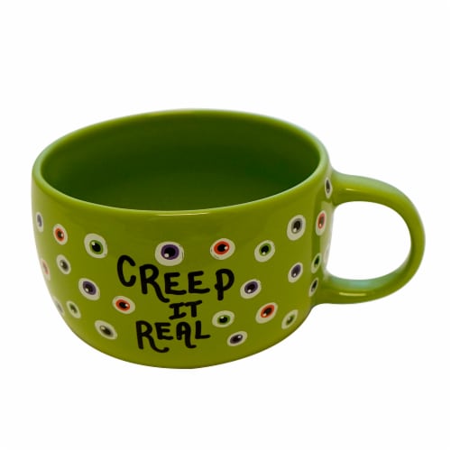 Holiday Home Stackable Halloween Decal Mug - Green Perspective: front