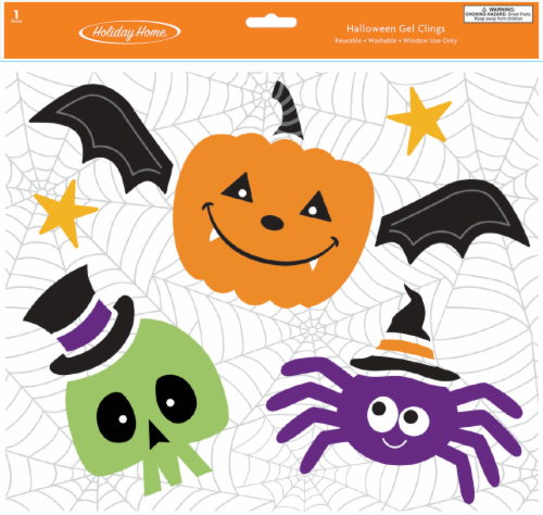 Holiday Home® Halloween Icons Window Gel Clings Perspective: front