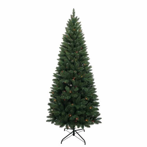 Holiday Home 7' Decor Beaufort Fir Tree Christmas Decor - Multi Lights Perspective: front