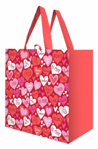 Earthwise Valentine's XOXO Reusable Tote Bag Perspective: front