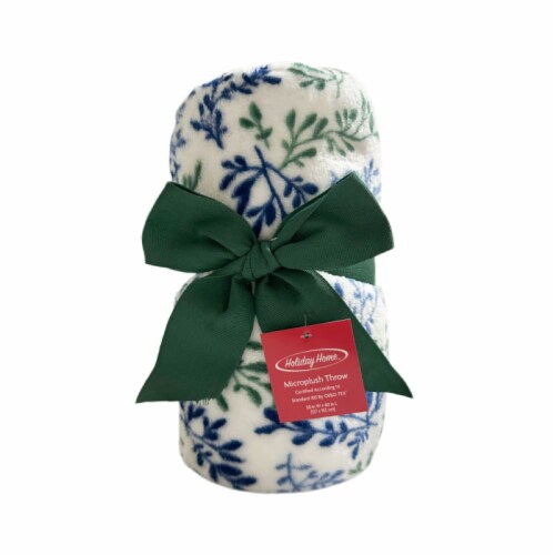 Holiday Home® Microplush Throw - Cozy Foilage Perspective: front