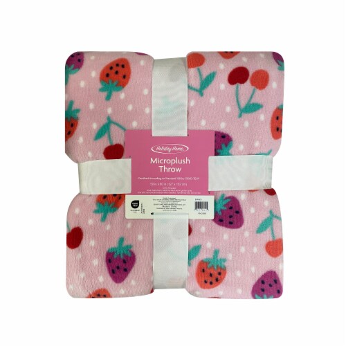 Holiday Home Valentine's® Berries Throw Blanket Perspective: front
