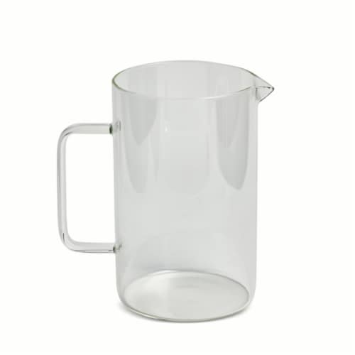 Dash of That Clear Glass Square Handle Pitcher Perspective: front