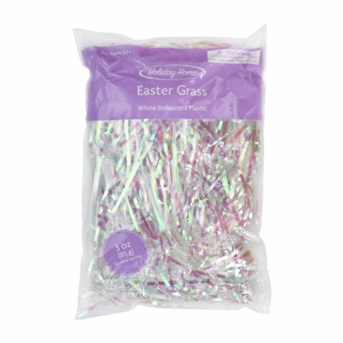 Holiday Home® Iridescent Plastic Easter Grass - White Perspective: front