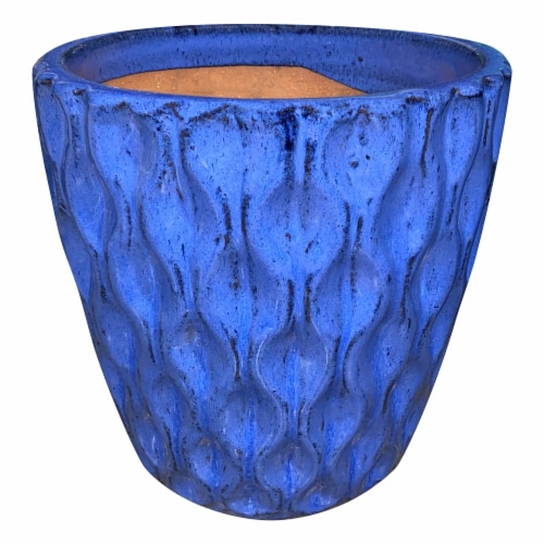 HD Outdoors Waverly Planter - Blue Perspective: front
