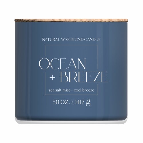 HD Designs Oversized Jar Candle - Ocean + Breeze Perspective: front