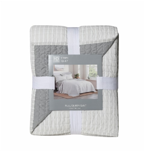 HD Designs® Stripe Full Quilt - Grey Perspective: front