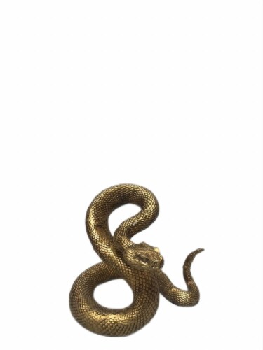 Holiday Home Resin Gold Snake Decor Perspective: front
