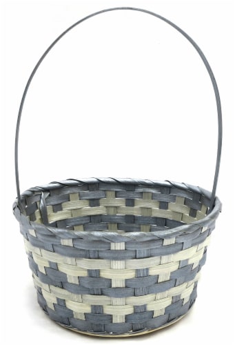 Holiday Home Easter Two Tone Basket- Charcoal Perspective: front