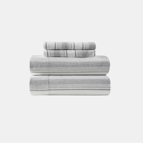 HD Designs Vertigo Stripe Flannel Sheet Set Perspective: front