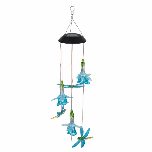 HD Designs Outdoors 27in Solar Fiber Optic Mobile Dragonfly Perspective: front