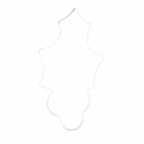 Holiday Home Holly Leaf Cookie Cutter Perspective: front