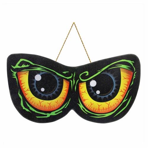 Holiday Home® Orange Animated Scary Eyes Halloween Decoration Perspective: front
