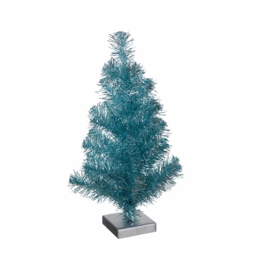 Holiday Home Tinsel Tree - Blue Perspective: front