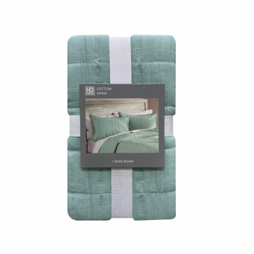 HD Designs Boxed King Sham - Green Perspective: front
