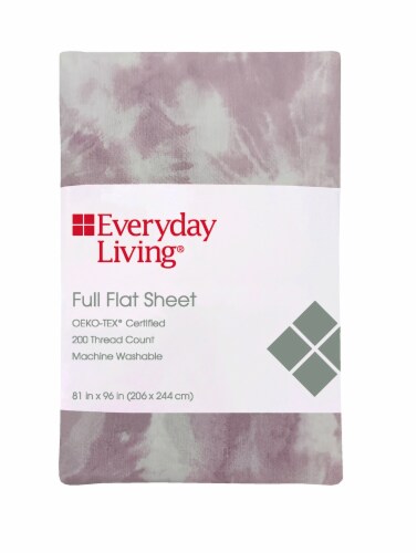Everyday Living Full Flat Sheet - T200 Purple Perspective: front