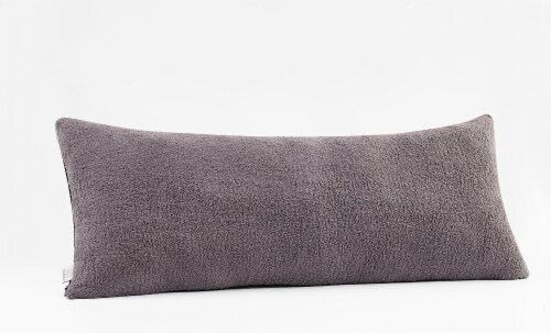 HD Designs Body Pillow - Sherpa Gray Perspective: front
